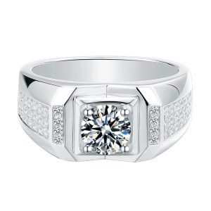 1CT moissanite wedding bands for men