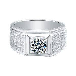1CT mens moissanite rings