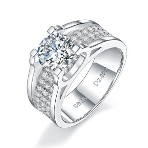 1CT men moissanite ring