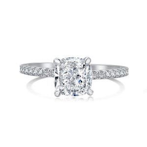 Fat Square Moissanite Ring